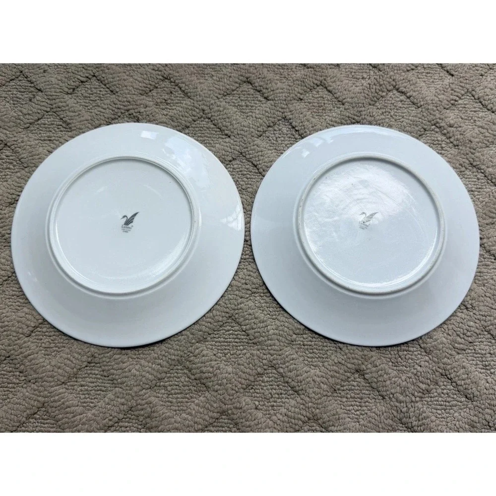 Lynns Fine China St Maria Pattern Bread Dessert Plate Christmas Holly- Set Of 2